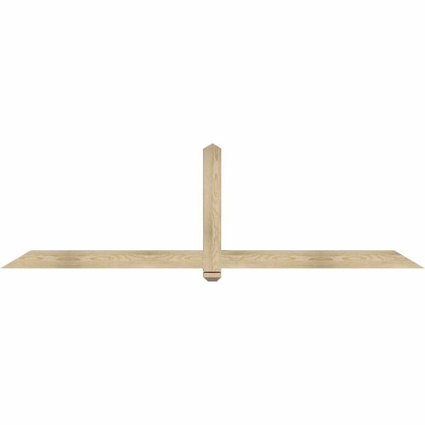Ekena Millwork Eugene Rough Sawn Timber Gable Bracket, Douglas Fir, 96"W x 28"H x 4"D x 4"F, 7/12 Pitch GBW096X28X0404EUG00RDF - main